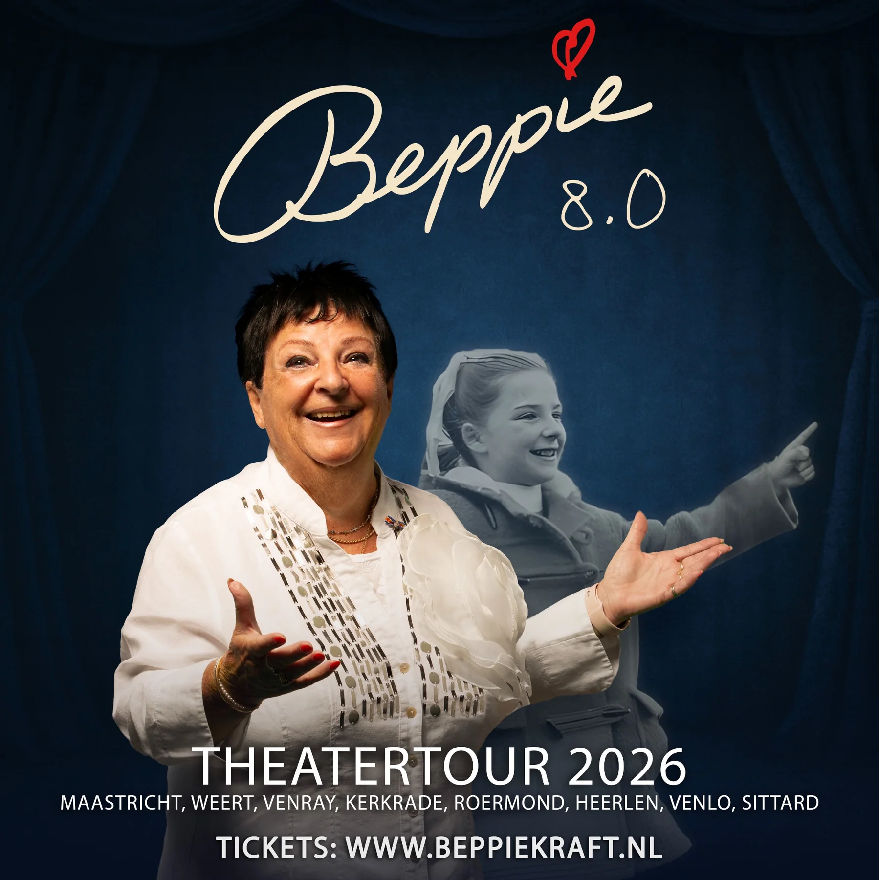Beppie 8.0 theatertour 2026 poster